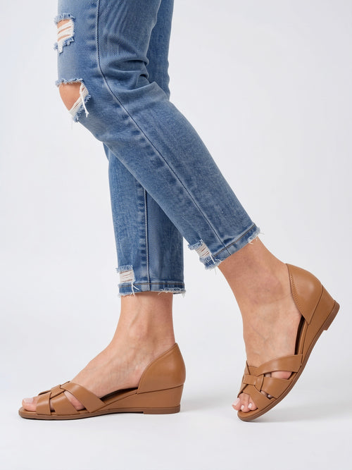 Ballerines d'Orsay Sandales Cuir Tressées Femme Été Décontractées - 2