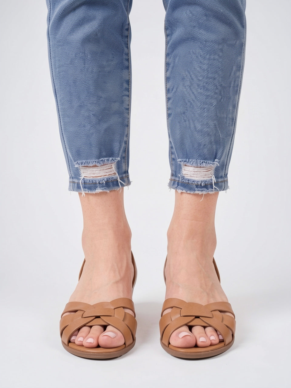 Ballerines d'Orsay Sandales Cuir Tressées Femme Été Décontractées - 3