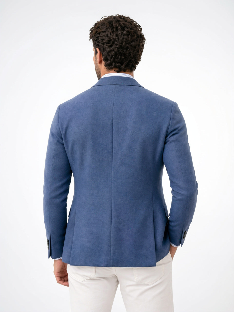 Blazer Veste Tricot Léger Décontractée Coupe Ajustée Slim - 2