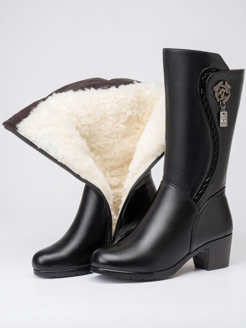 Bottes Combat Lacées Cheville Plateforme Femme Cuir Végan - 8