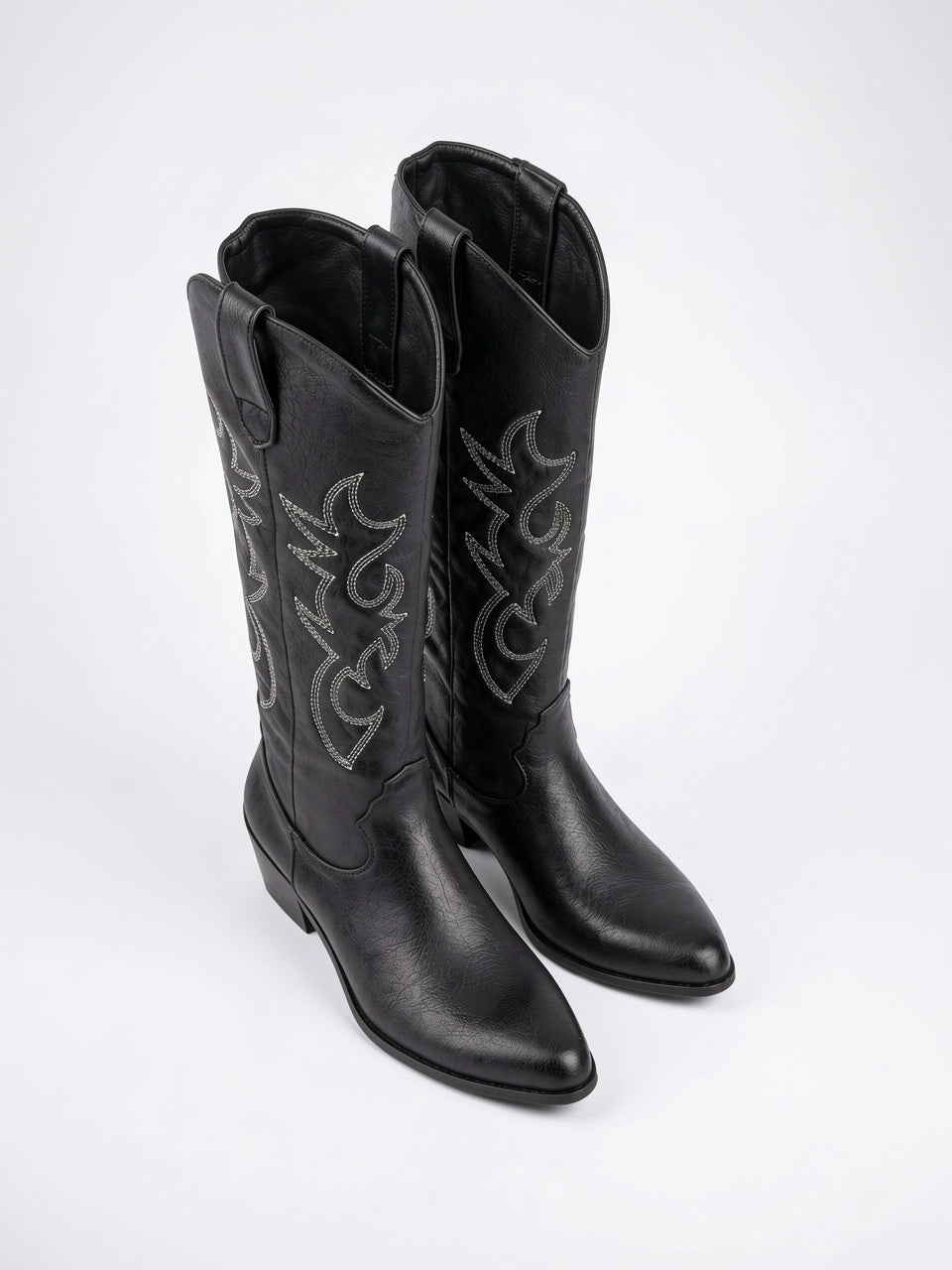 Bottes Cowboy Brodées Genou Femme Western Talon - 4