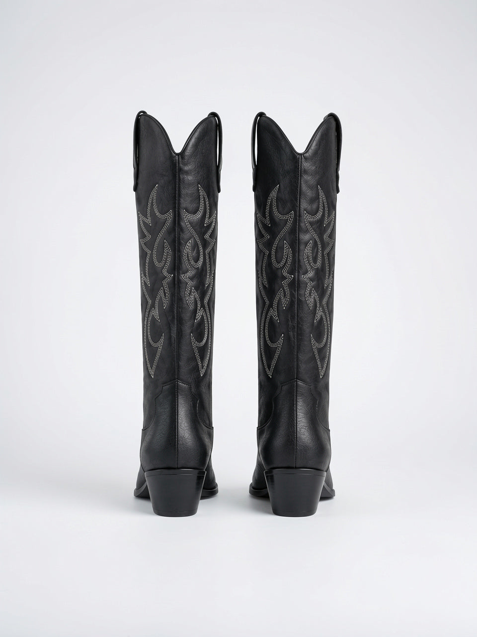 Bottes Cowboy Brodées Genou Femme Western Talon - 7