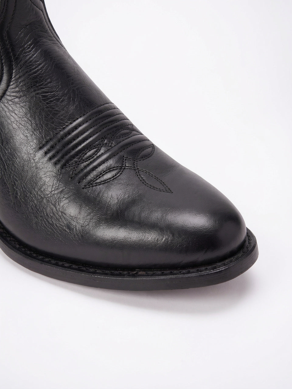 Bottes Cowboy Homme Brodé en Cuir Western Pointu - 3