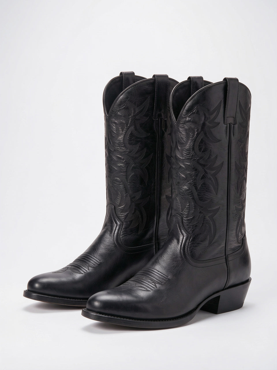 Bottes Cowboy Homme Brodé en Cuir Western Pointu - 4