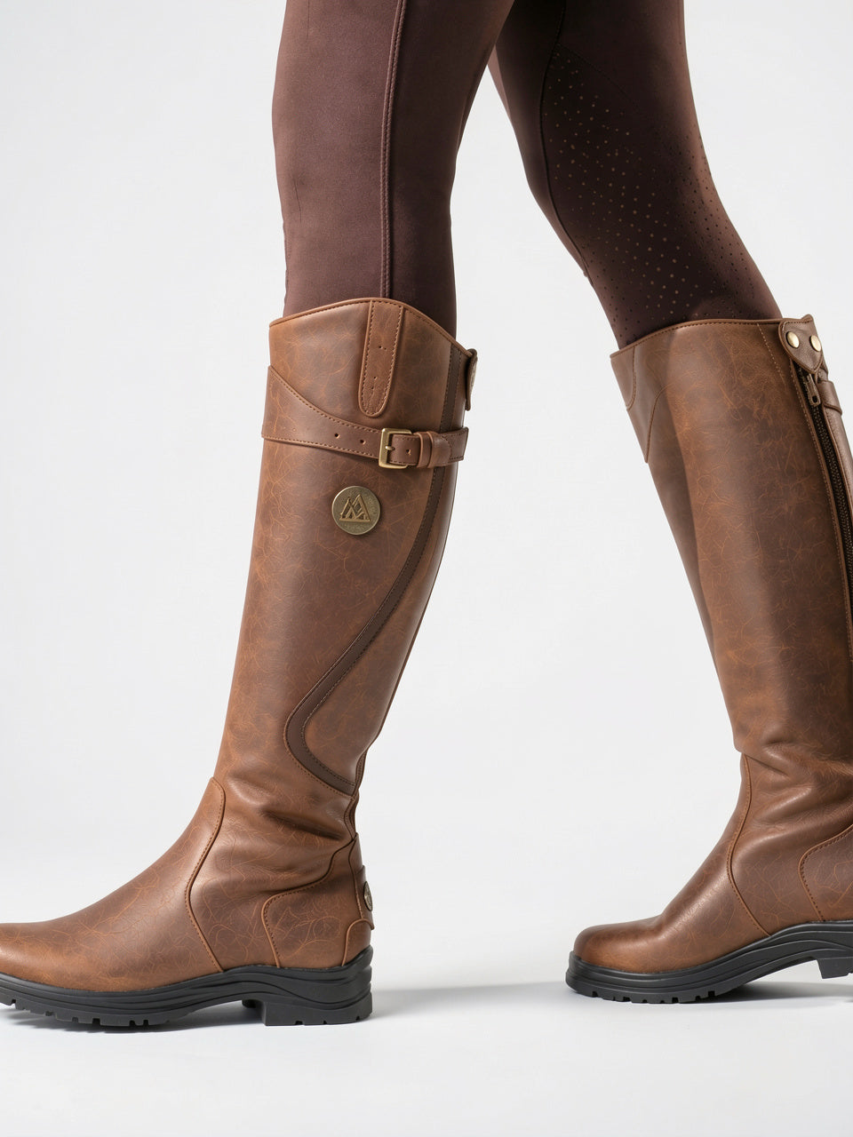 Bottes Équestres Orthopédiques Cuir Genou Femme - 2