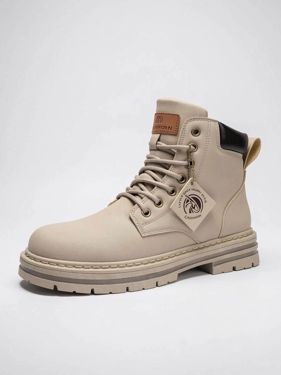 Bottes Lacées Cheville Homme Cuir Végan Chunky - 8