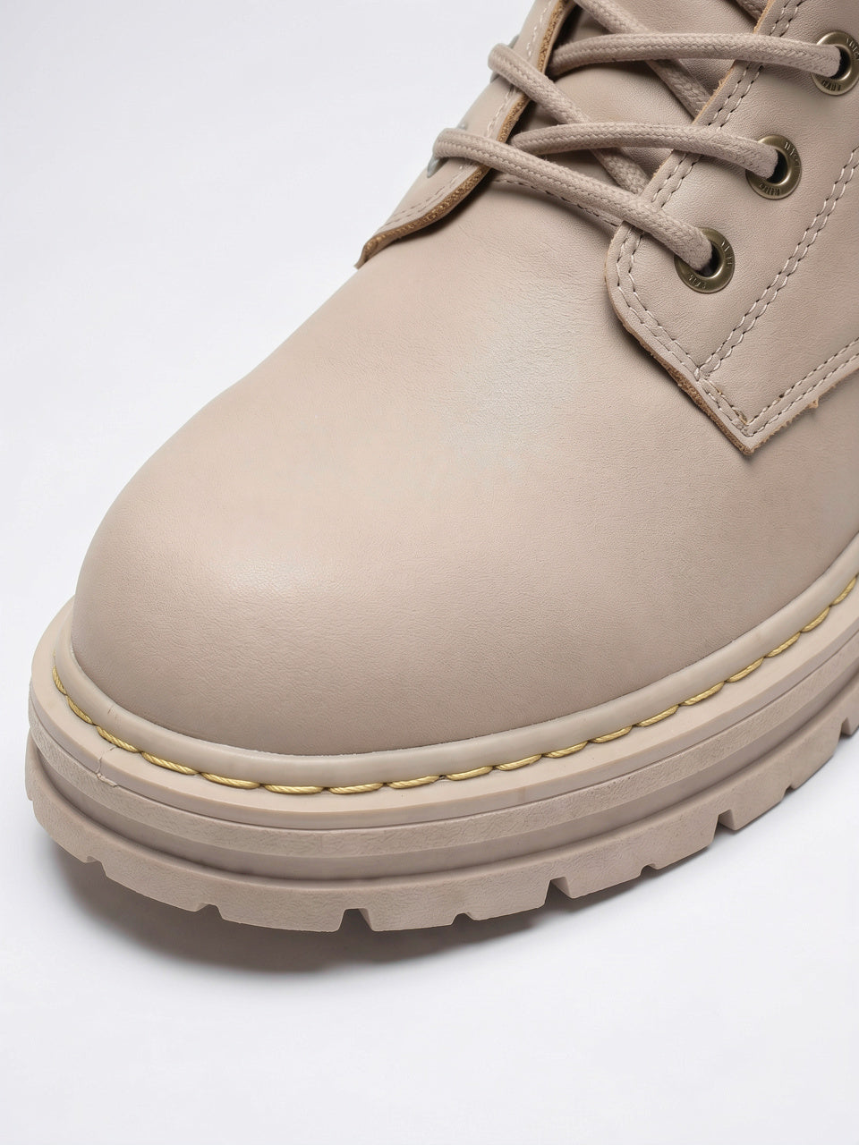 Bottines Homme Cuir Végan Semelle Épaisse à Lacets - 4