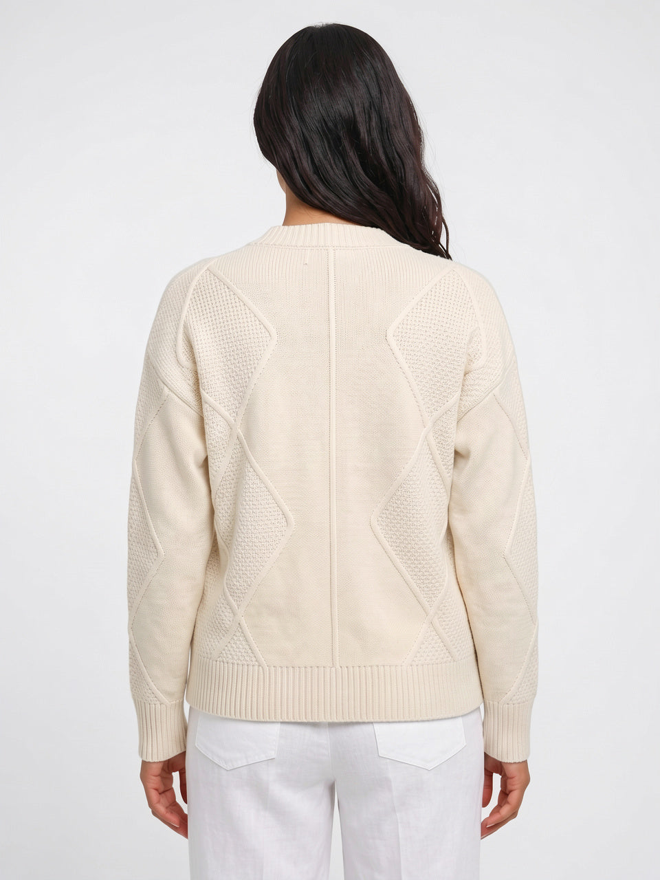 Cardigan Cachemire Femme Col V Boutonné - 3