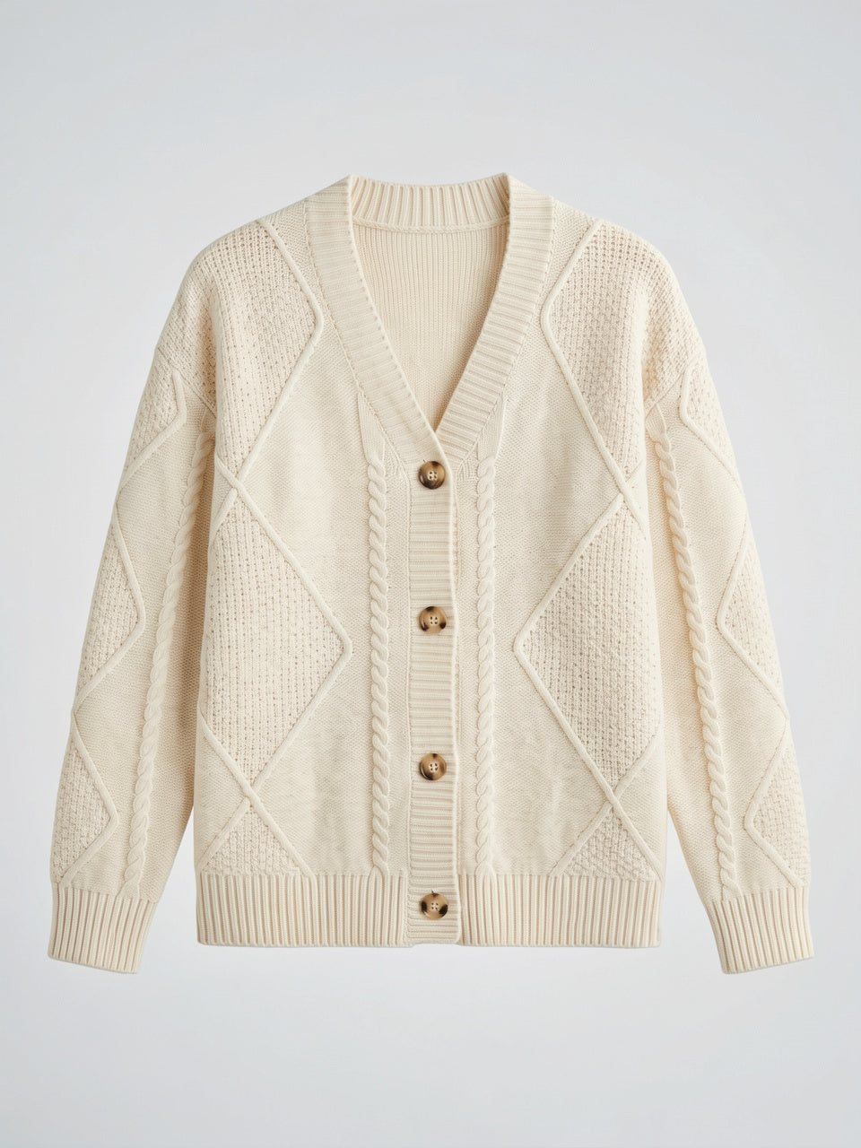 Cardigan Cachemire Femme Col V Boutonné - 6