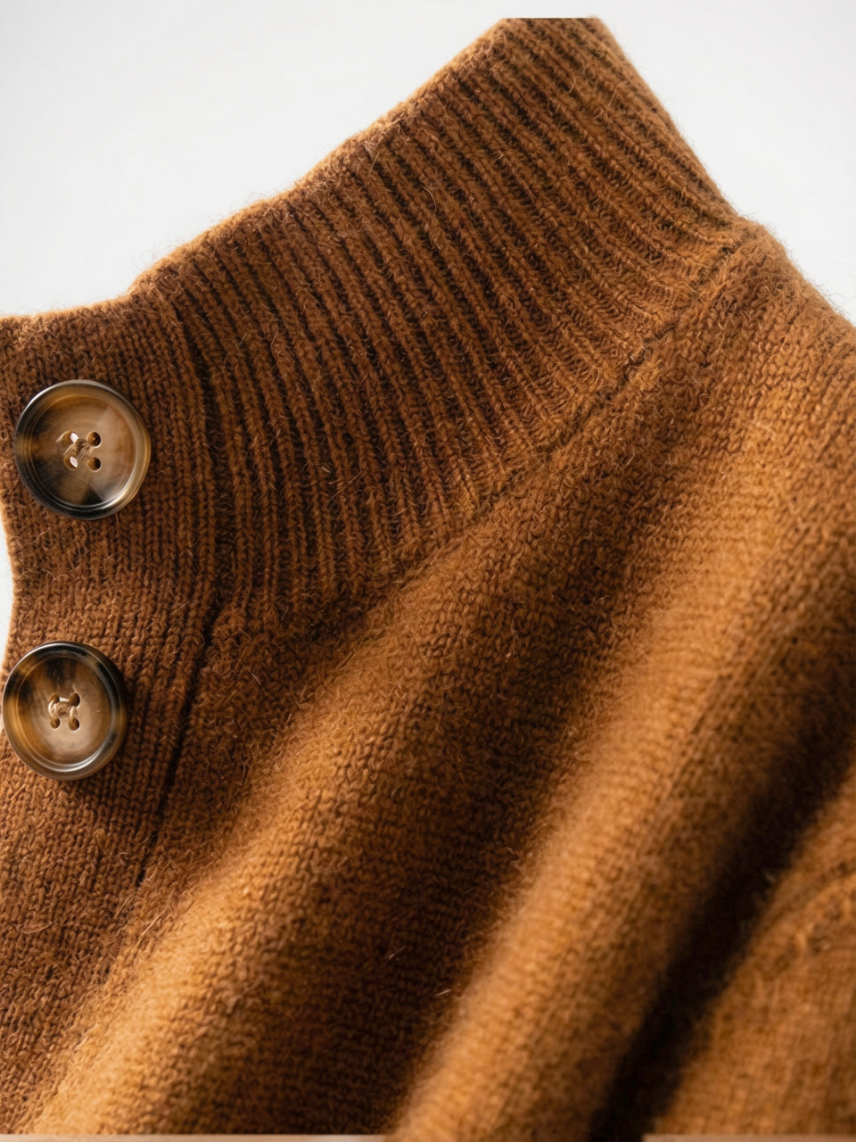 Cardigan en Cachemire Gilet Col Montant Pull Femme - 26