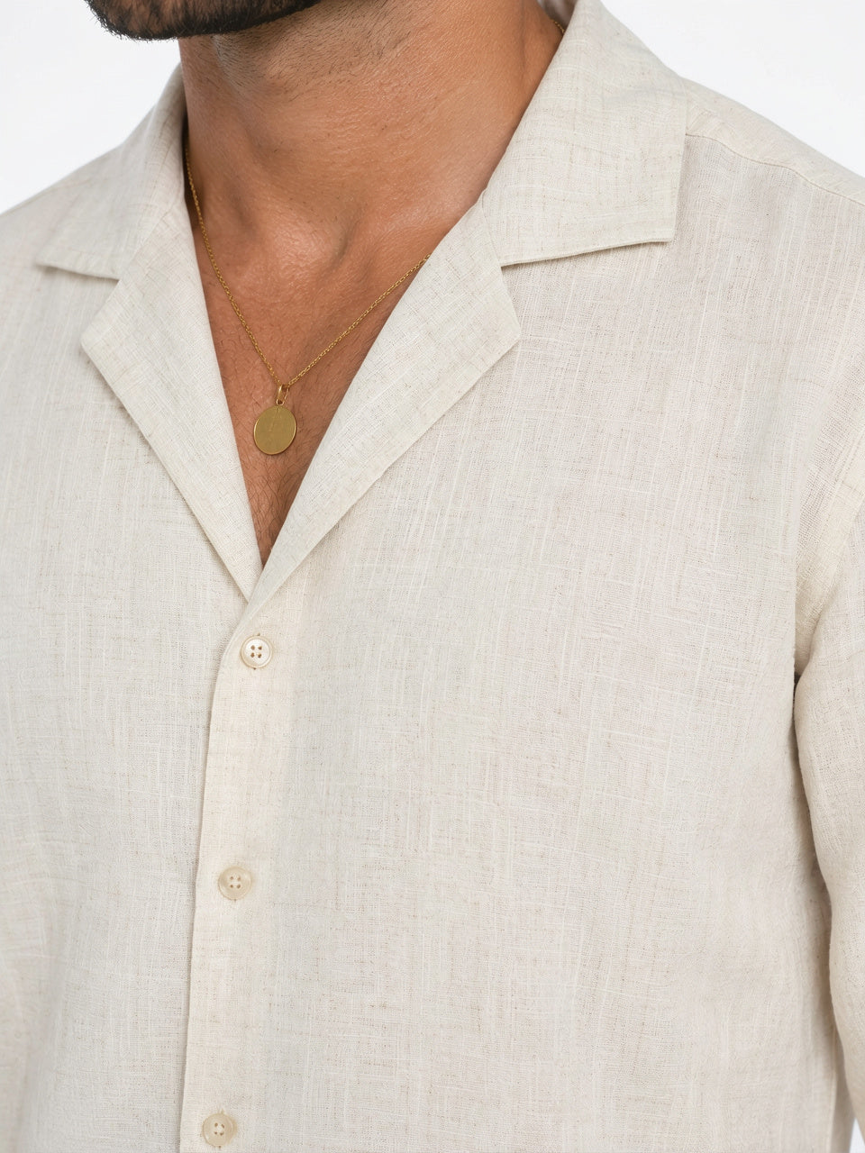 Chemise Pantalon 2 Pièces Lin Décontracté Ensemble Été - 2