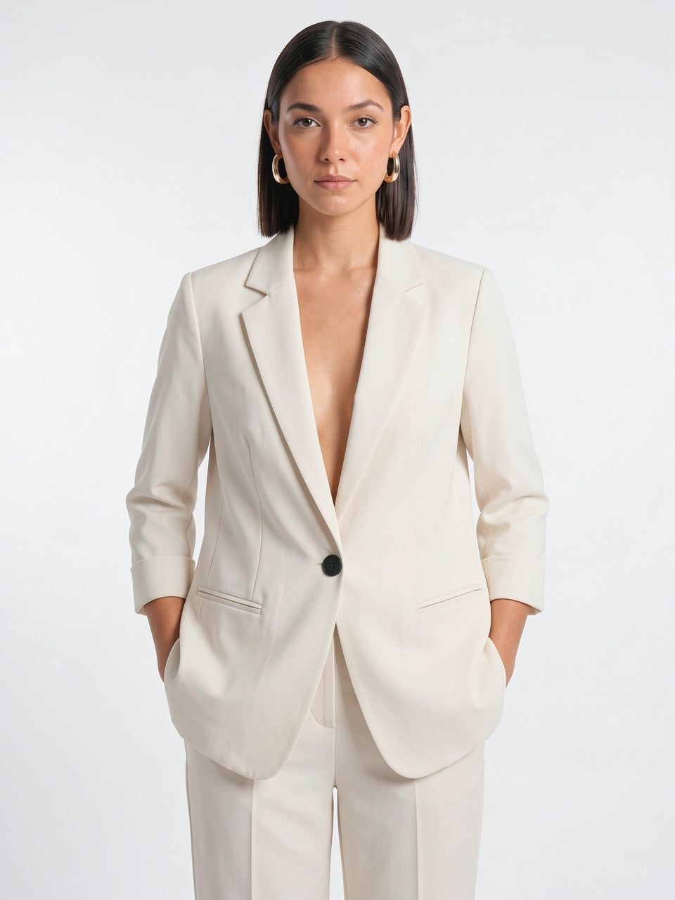 Costume 2 Pièces Femme Blazer Pantalon Tailleur Bureau - 3