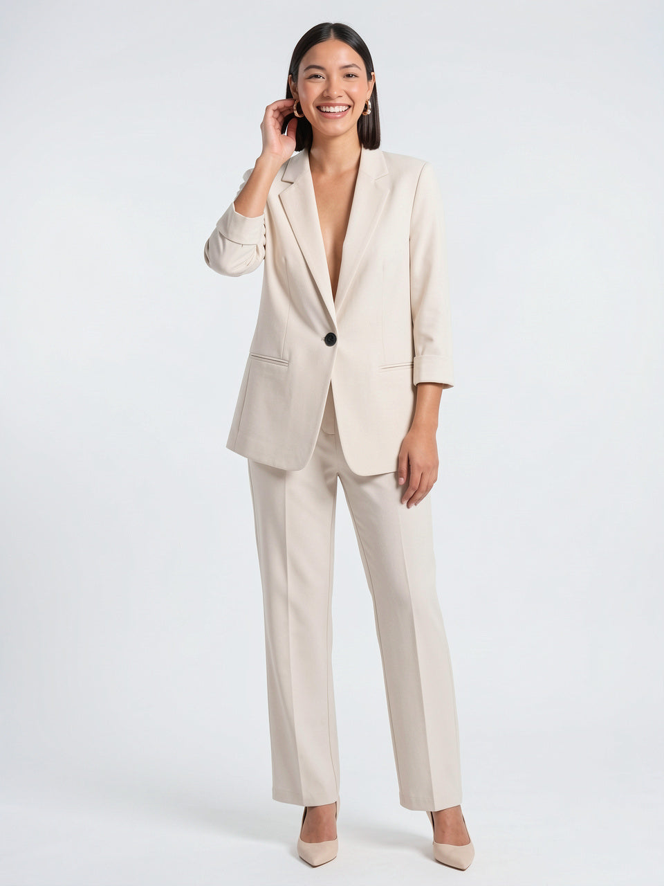 Costume 2 Pièces Femme Blazer Pantalon Tailleur Bureau - 4