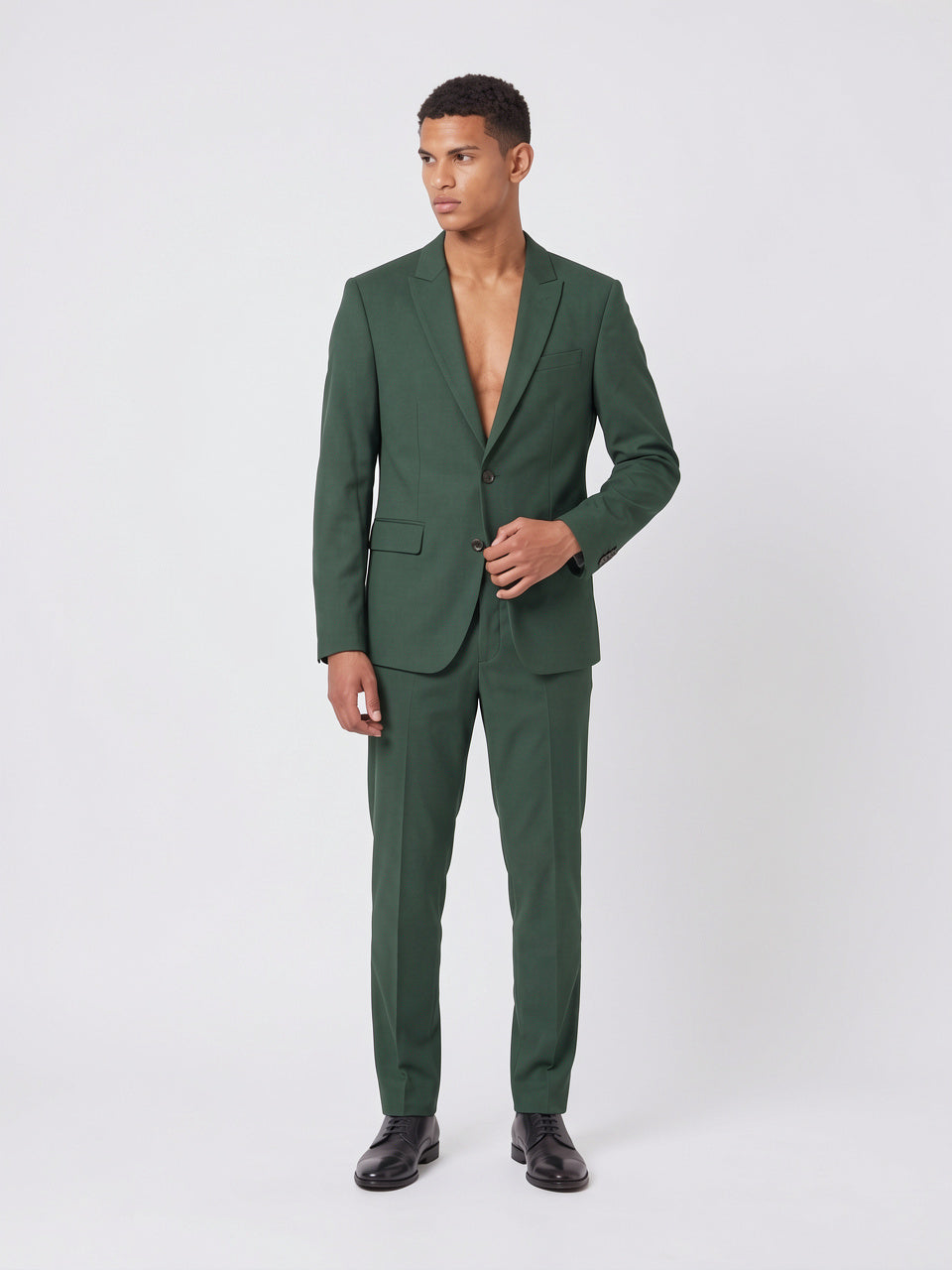 Costume Homme 2 Pièces Boutonnage Simple Slim Mariage - 2