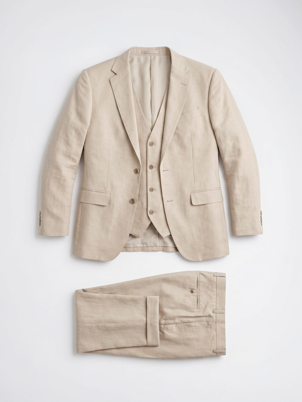Costume Homme 3 Pièces Ajusté Gilet Cérémonie - 5