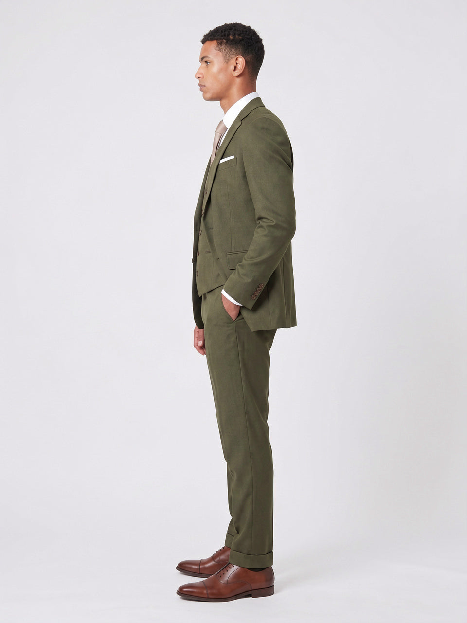 Costume Homme Slim 3 Pièces Gilet Mariage - 8