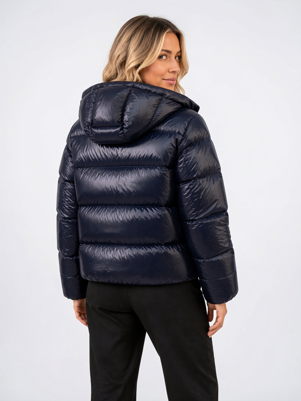 Doudoune Brillante Femme Veste Capuche Chaude Hiver - 4