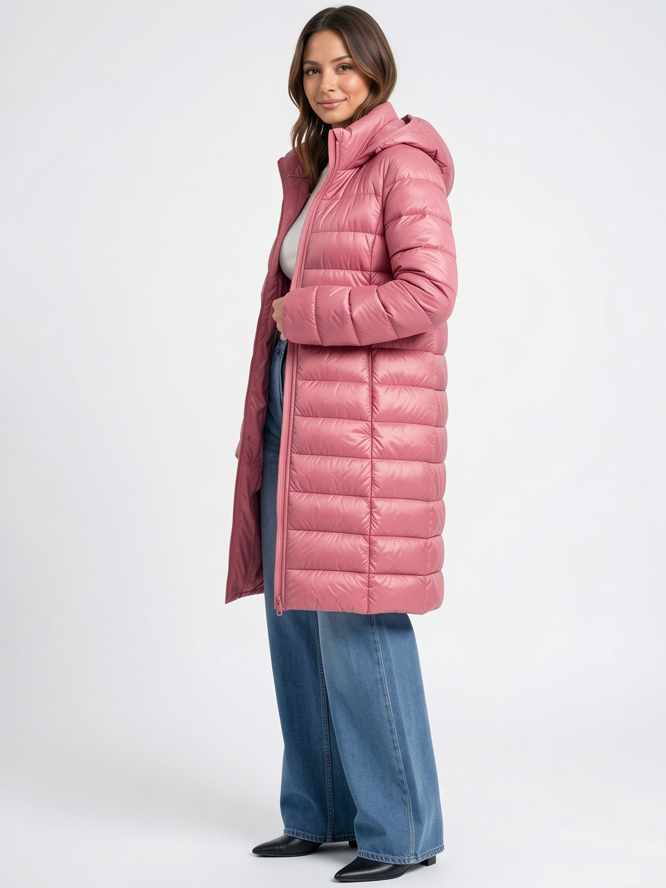 Doudoune Longue Capuche Matelassée Femme Manteau Hiver Chaud - 2