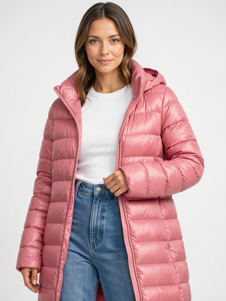 Doudoune Longue Capuche Matelassée Femme Manteau Hiver Chaud - 3