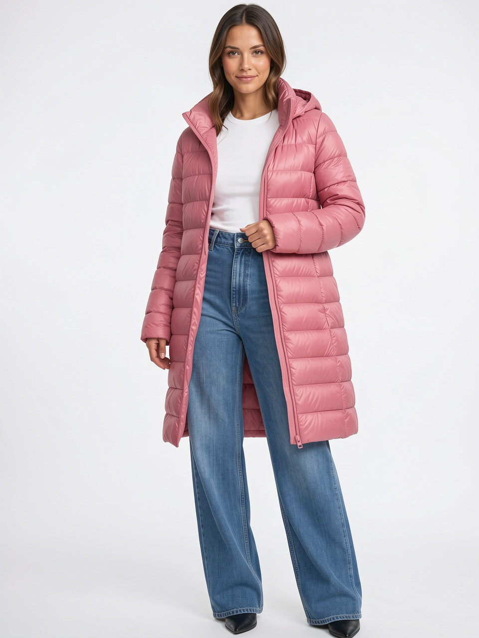Doudoune Longue Capuche Matelassée Femme Manteau Hiver Chaud - 5