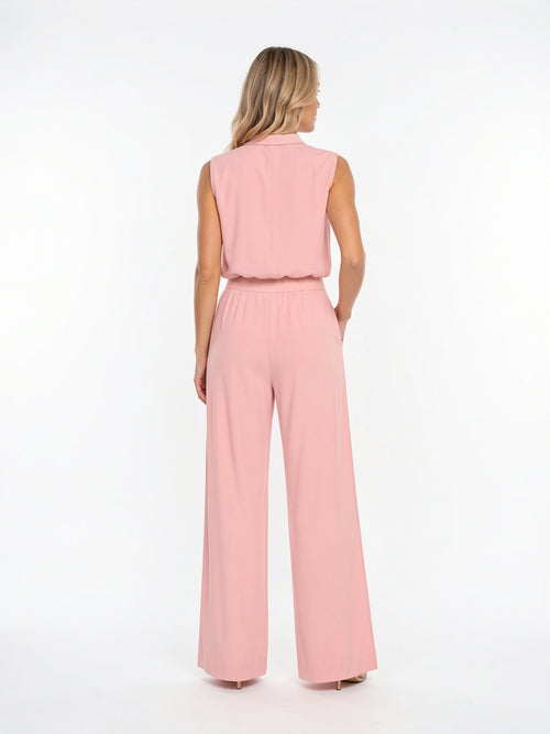 Ensemble 2 Pièces Femme Palazzo Sans Manches Coordonné - 2