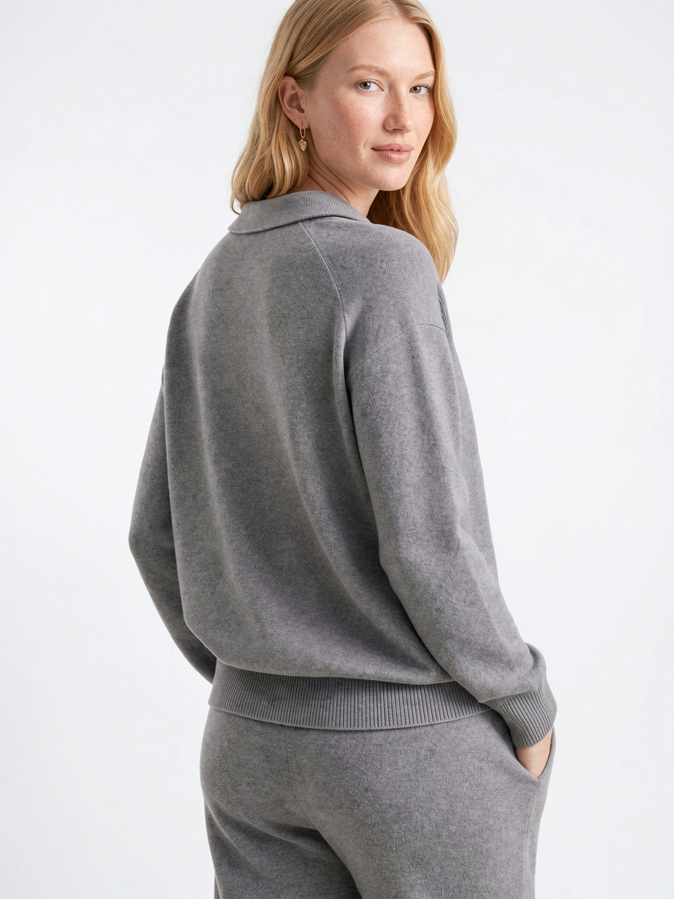 Ensemble 2 Pièces Polo Tricot Cachemire Harem - 10