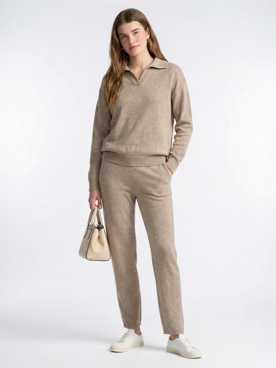 Ensemble 2 Pièces Polo Tricot Cachemire Harem - 13