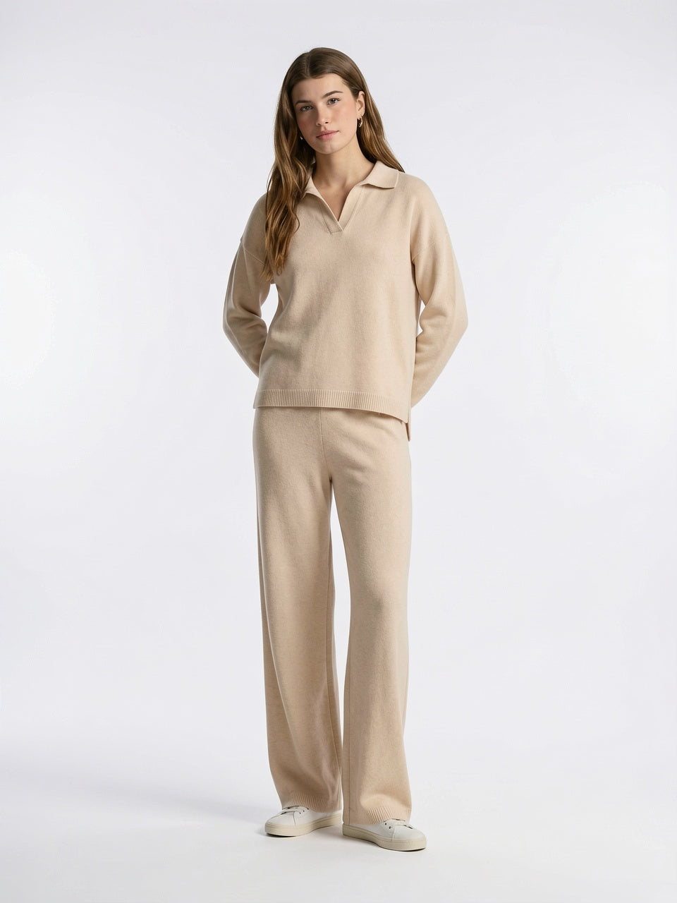 Ensemble 2 Pièces Polo Tricot Cachemire Harem - 16