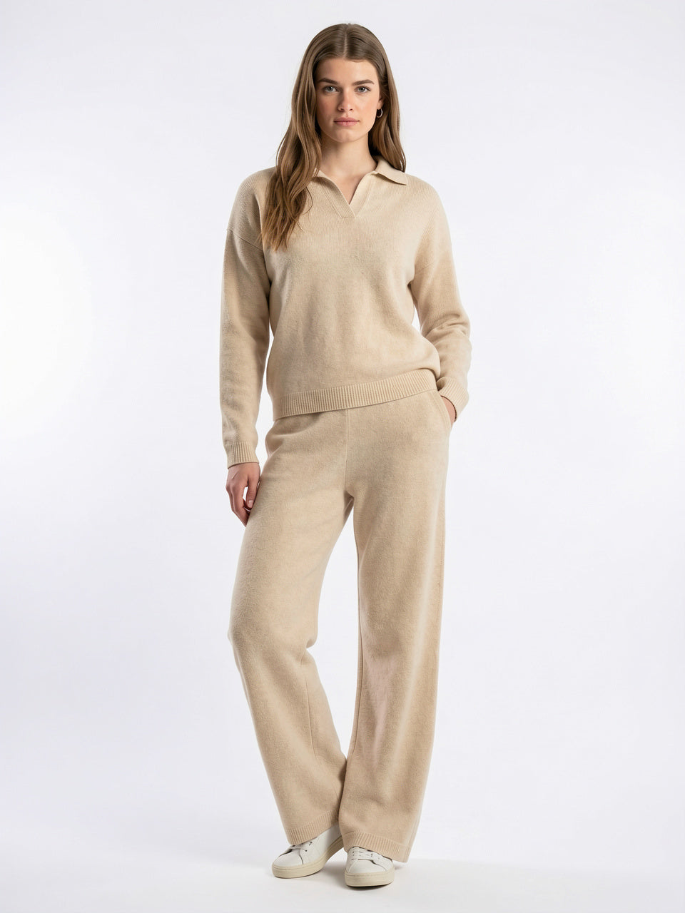 Ensemble 2 Pièces Polo Tricot Cachemire Harem - 17