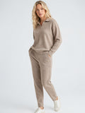 Ensemble 2 Pièces Polo Tricot Cachemire Harem - Camel XS