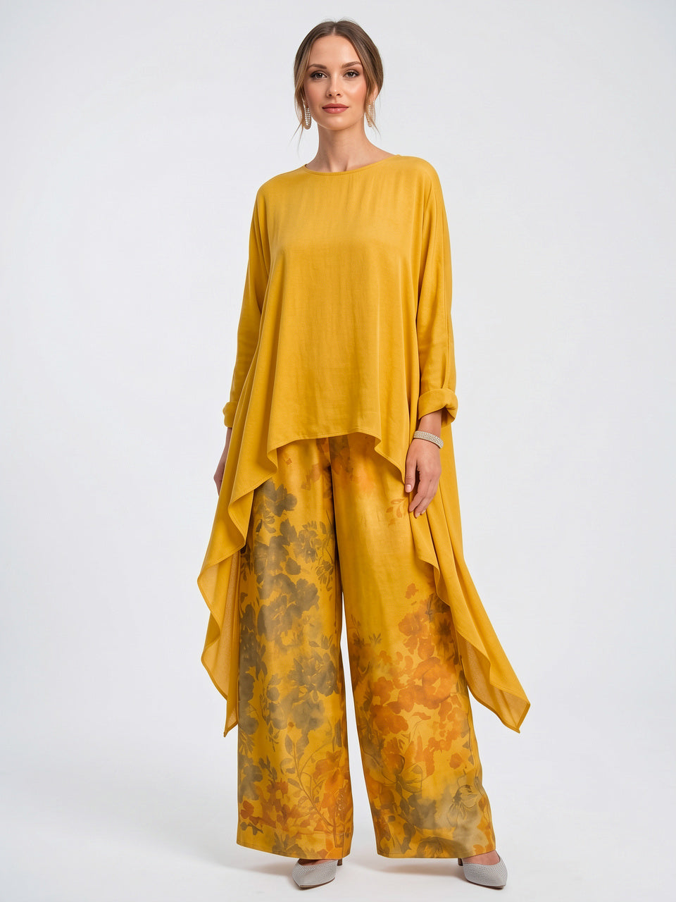 Ensemble 2 Pièces Tunique Palazzo Léger Loungewear Boho - 5