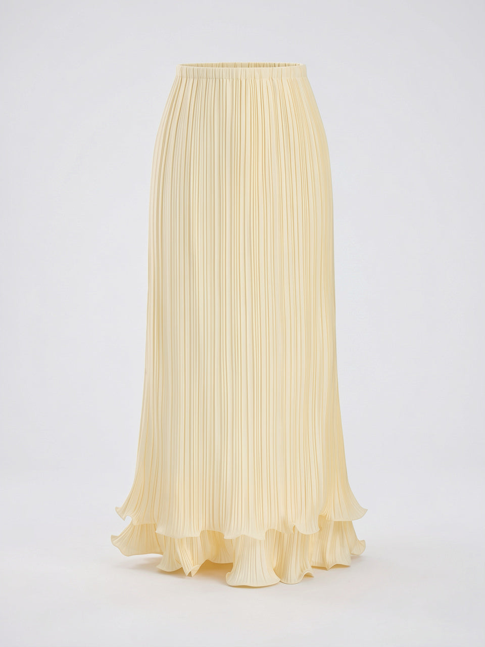 Ensemble Coordonné Plissé Volant Crop Top Jupe Longue - 9