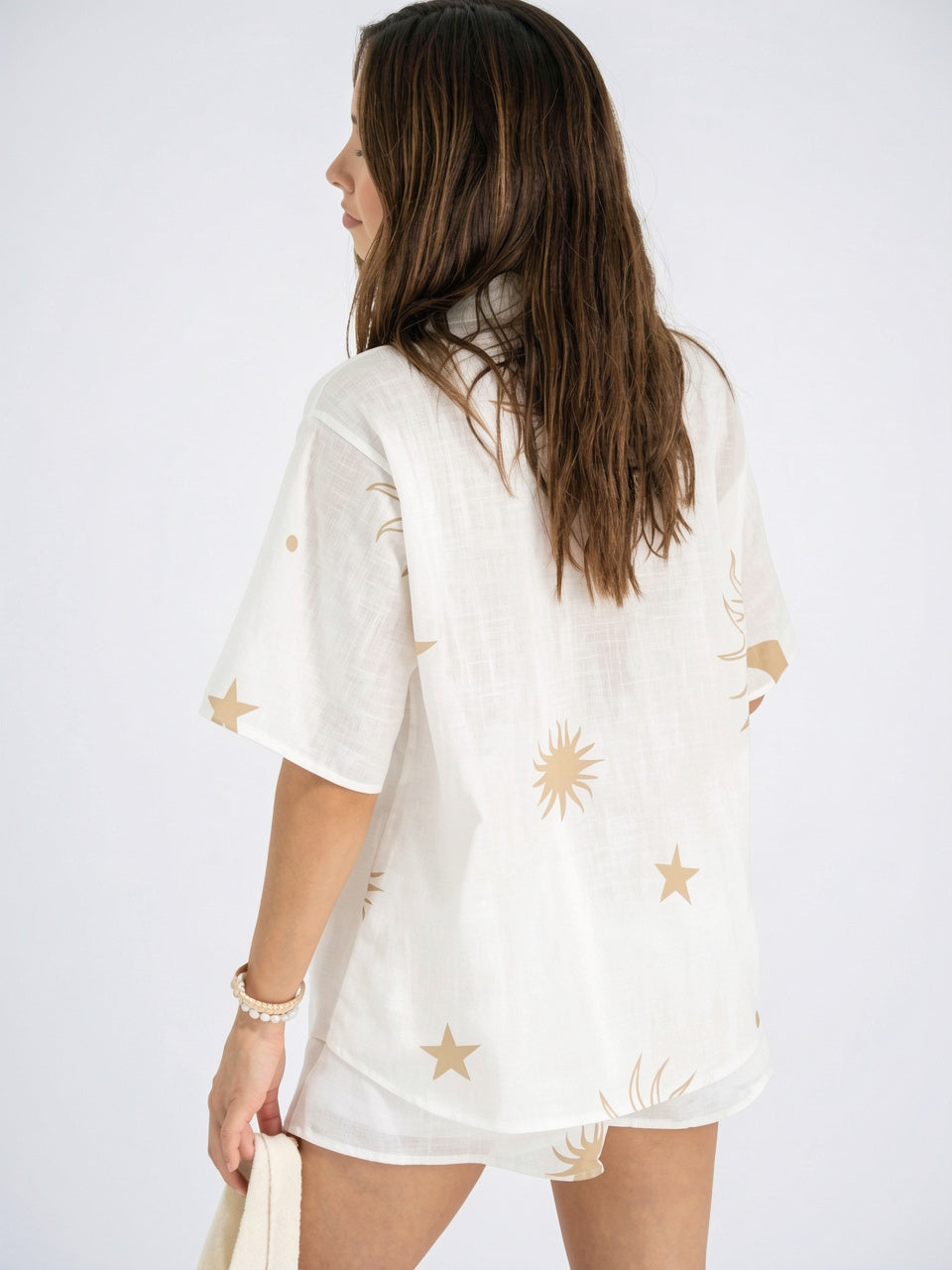 Ensemble Lin Été Femme Chemise Shorts - 33