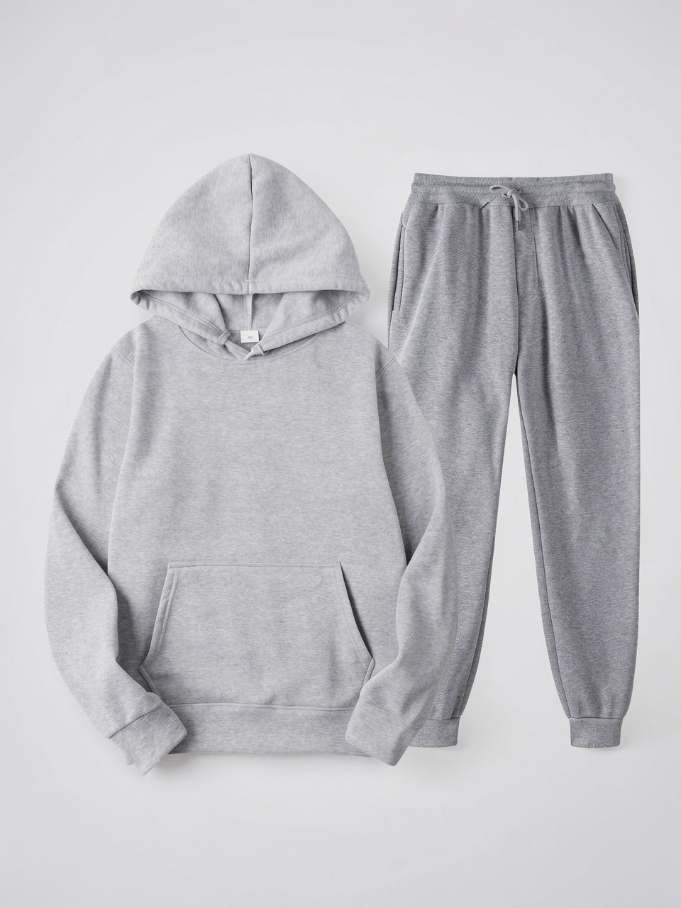 Ensemble Survêtement Coton Hoodie Cordons Homme Joggers - Gris S