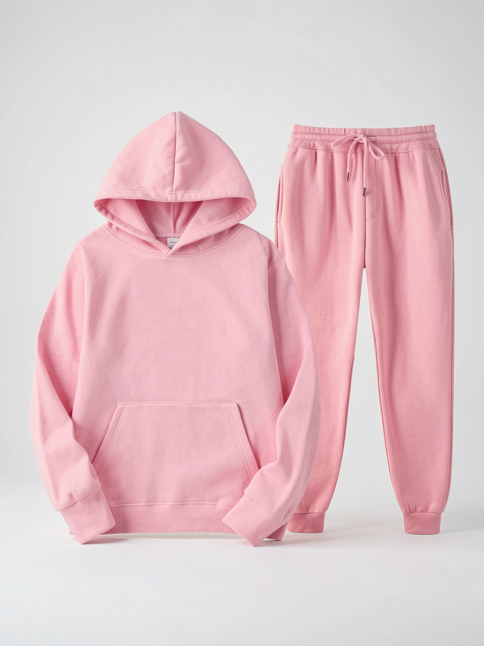 Ensemble Survêtement Coton Hoodie Cordons Homme Joggers - Rose S