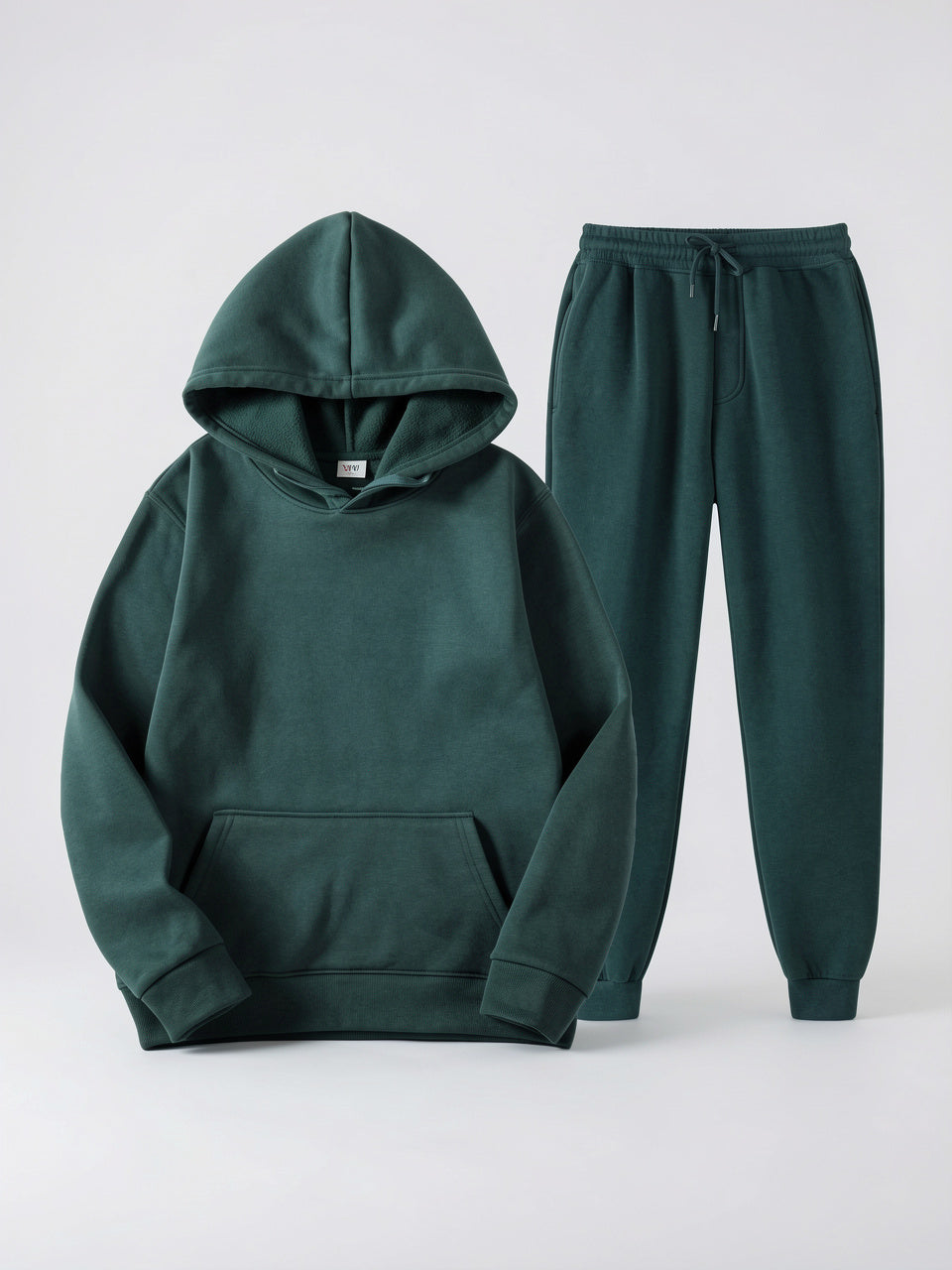 Ensemble Survêtement Coton Hoodie Cordons Homme Joggers - Vert S
