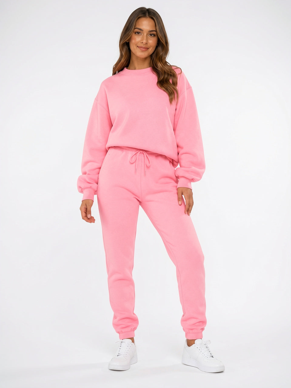 Ensemble Survêtement Femme 2 Pièces Sweat Oversize Jogger - Rose S