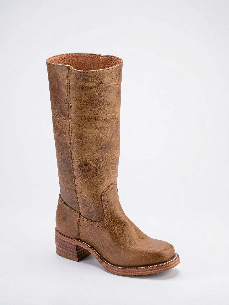 Femme Bottes Cuir Végan Hautes Genou Talon Bloc - 2