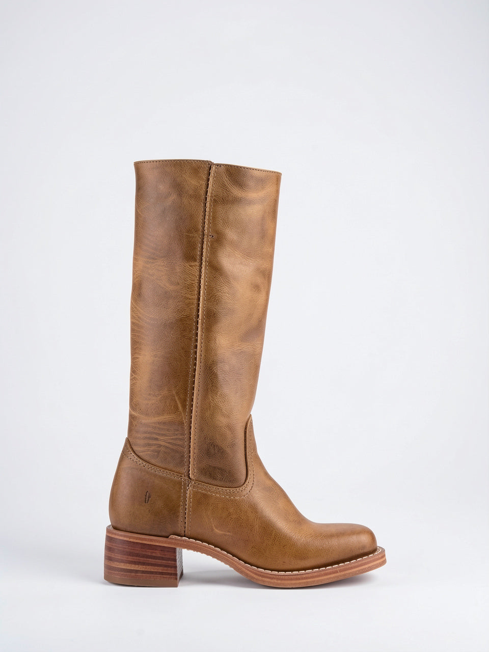 Femme Bottes Cuir Végan Hautes Genou Talon Bloc - 4