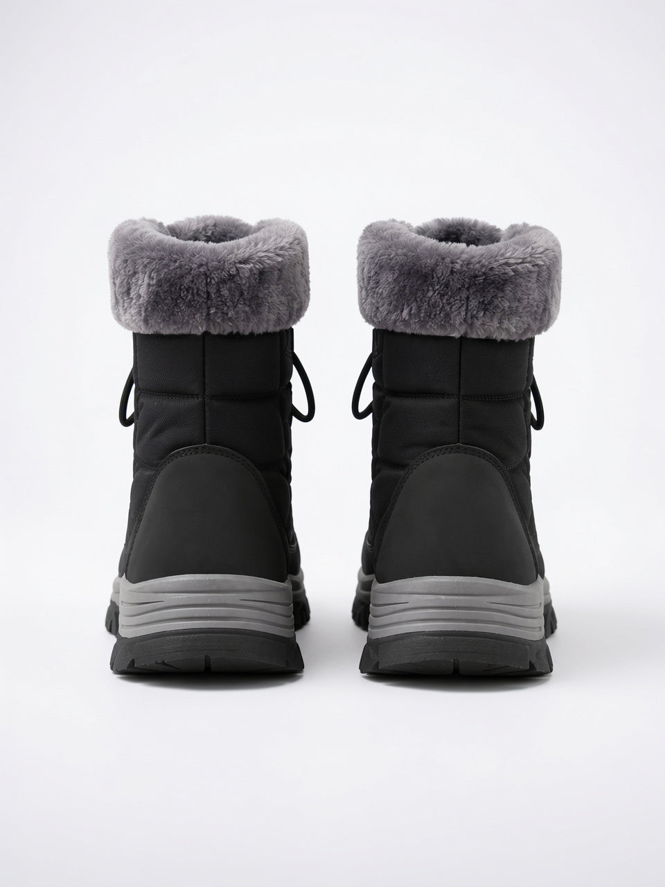 Femme Bottes Neige Lacées Fourrure Mi-Mollet Hiver - 8