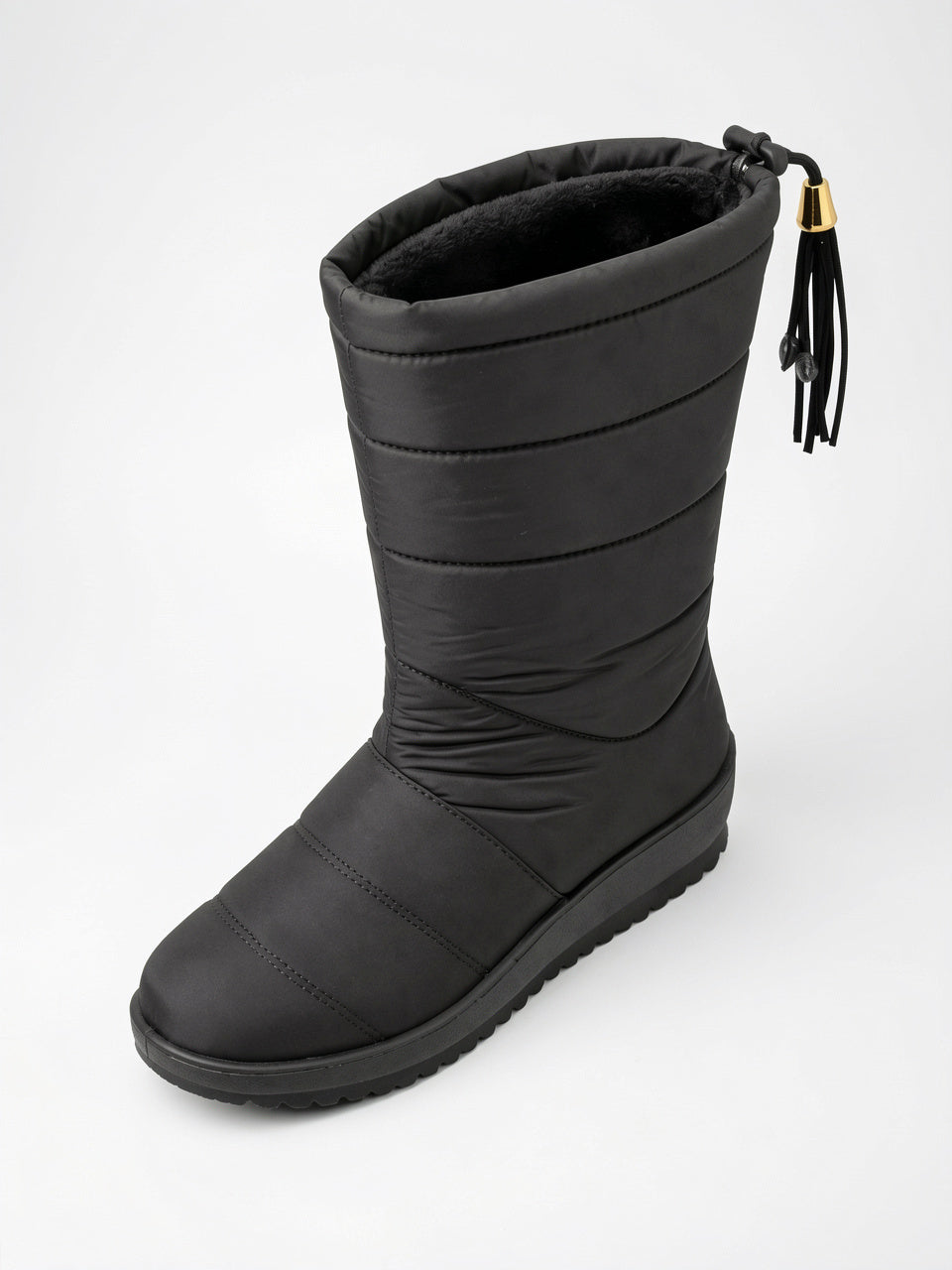 Femme Bottes Neige Matelassée Rembourrée Mi-Genou Hiver Plateforme - 5