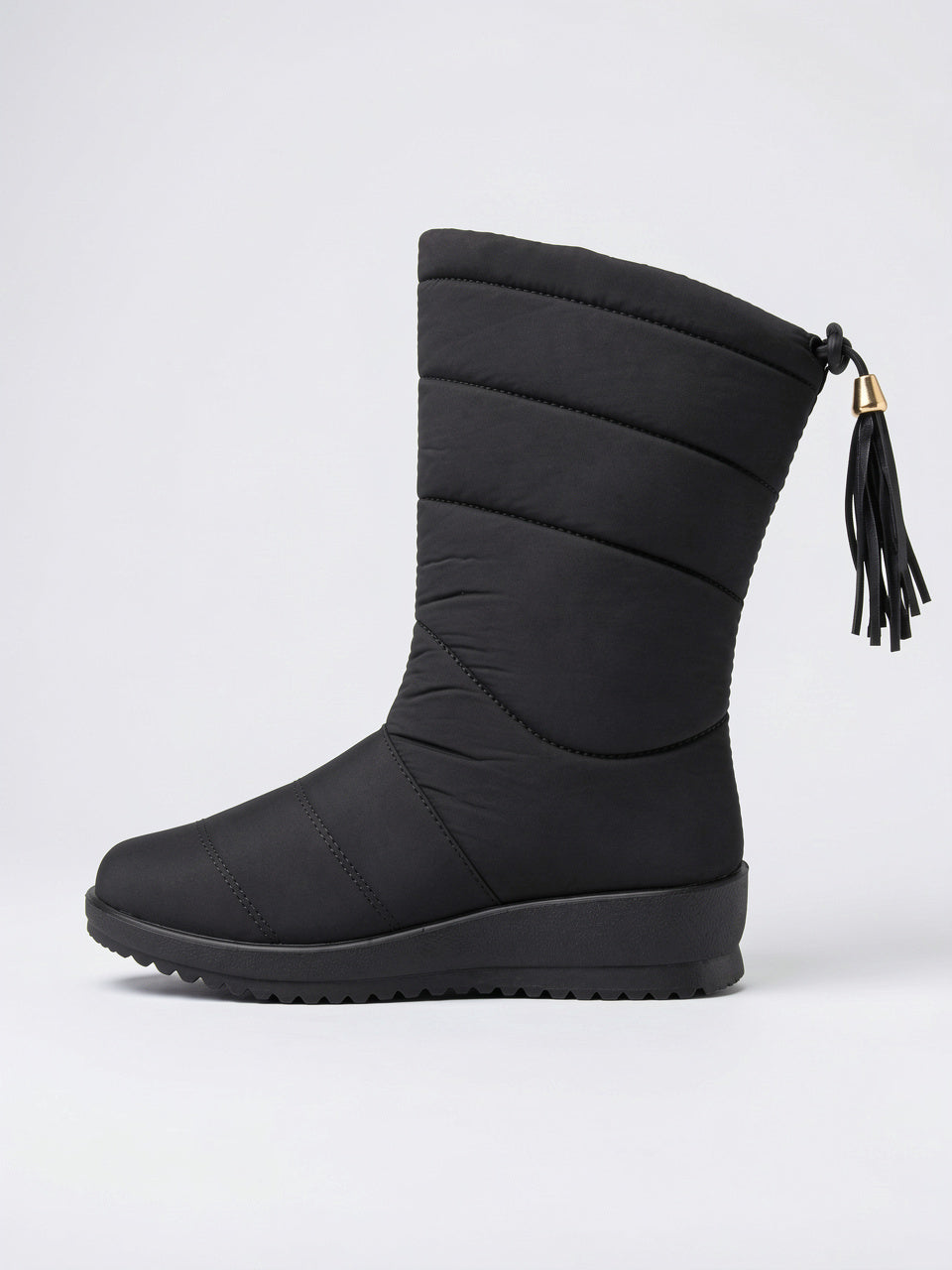 Femme Bottes Neige Matelassée Rembourrée Mi-Genou Hiver Plateforme - 6