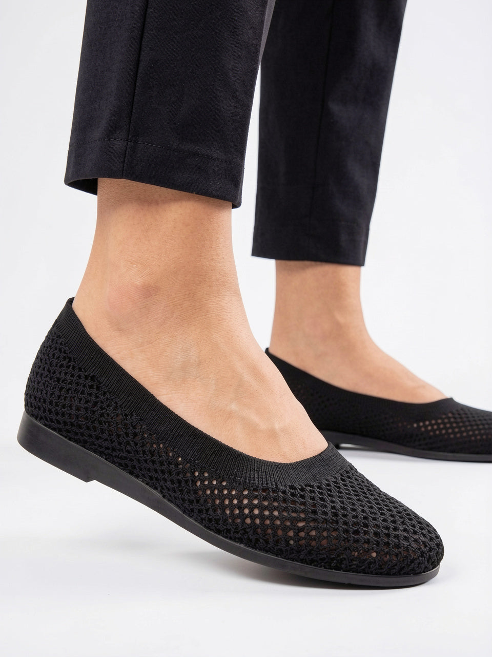 Femme Escarpins Ballerines Tricot Léger Bureau - 9