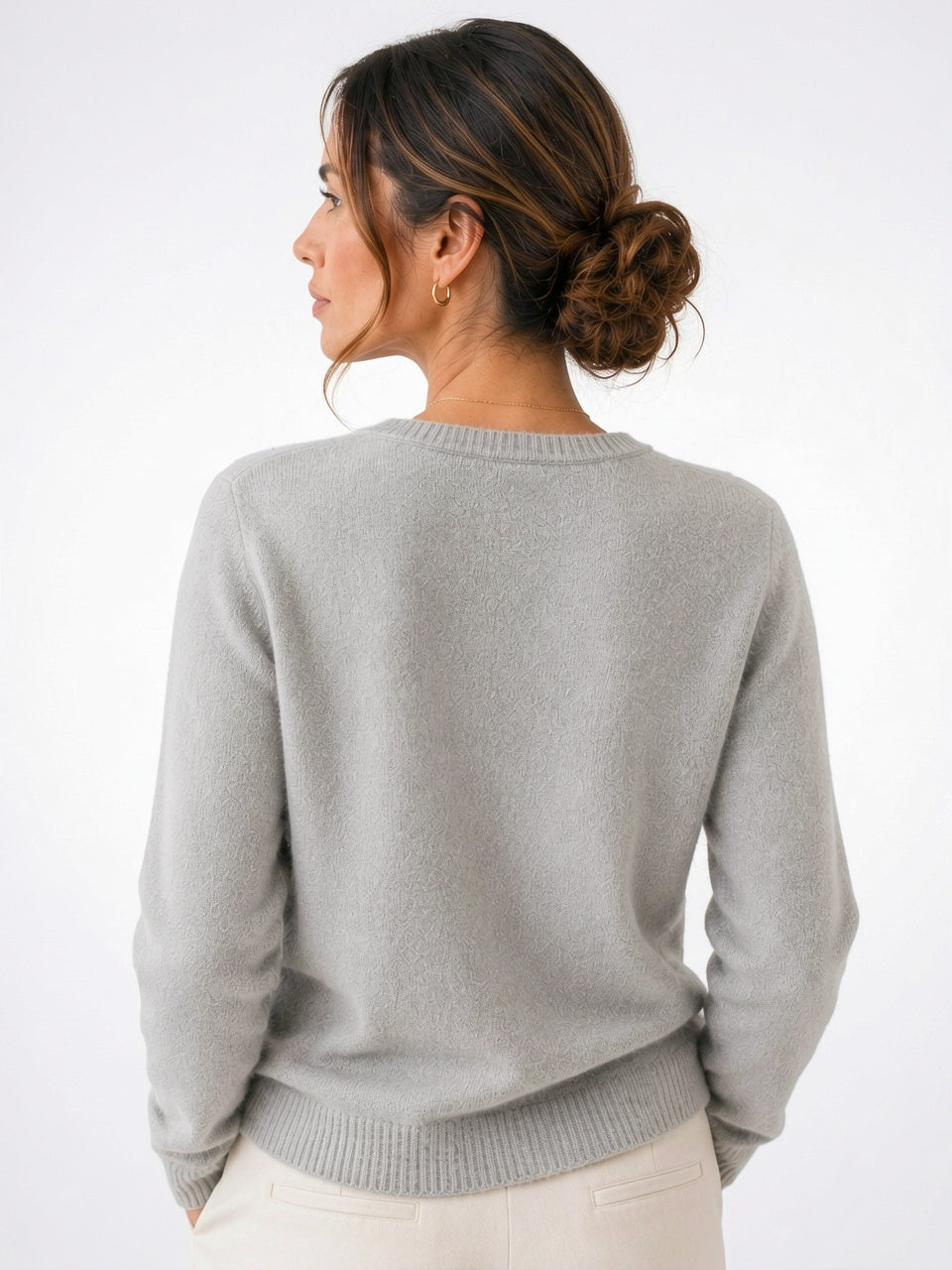 Femme Gilet Cardigan Manches Longues Boutons Maille - 4