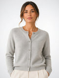 Femme Gilet Cardigan Manches Longues Boutons Maille - Gris Taille Unique