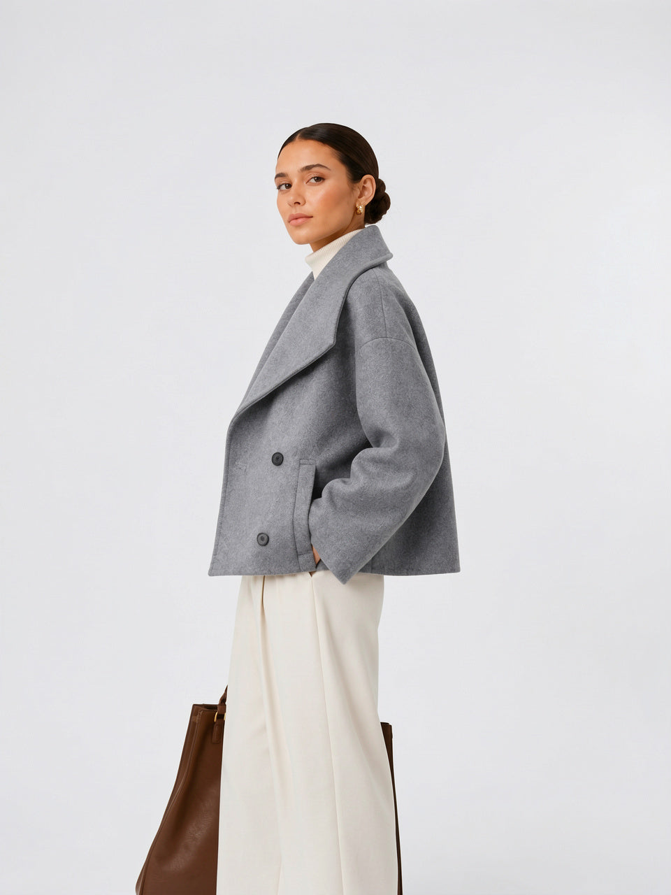 Femme Veste Courte Élégante Classique Manteau Old Money - 2