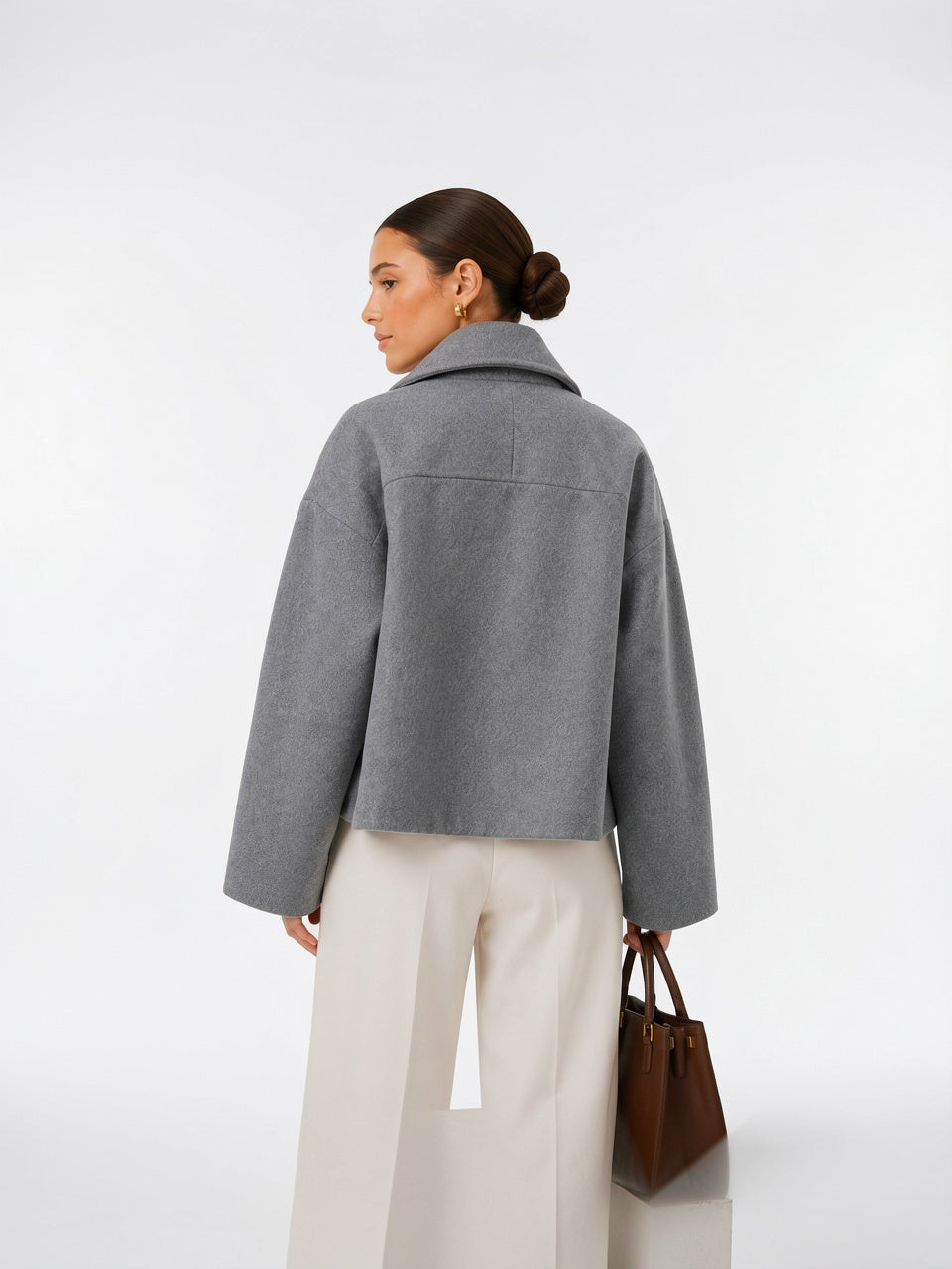 Femme Veste Courte Élégante Classique Manteau Old Money - 4