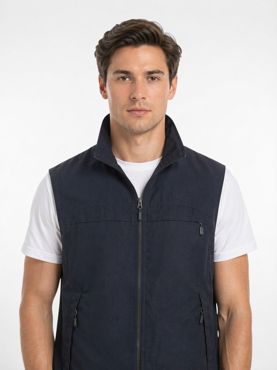 Homme Léger Utilitaire Veste Gilet Zippée Poches - 2