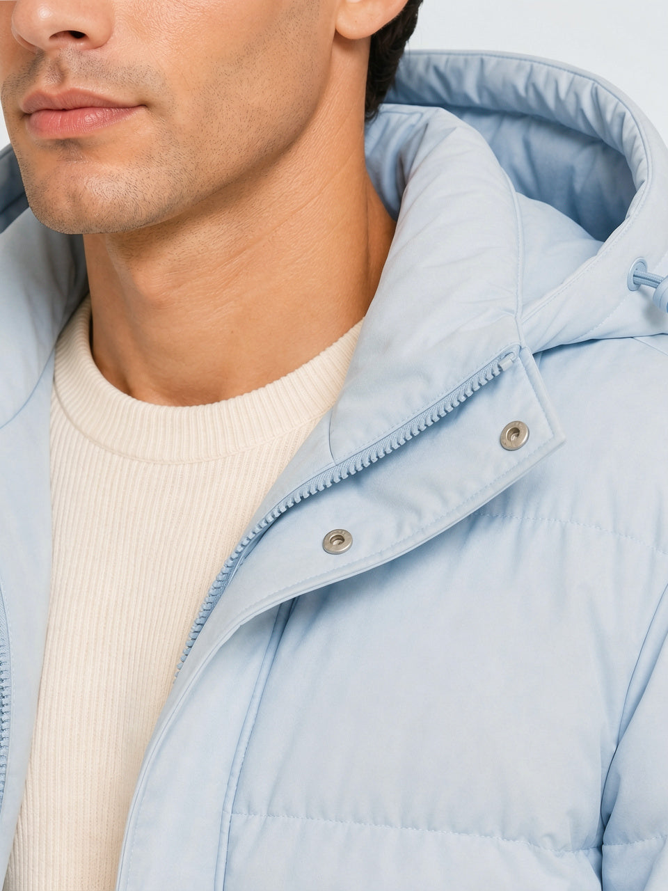 Homme Veste Doudoune Matelassée Capuche Chaude Manteau Hiver - 3