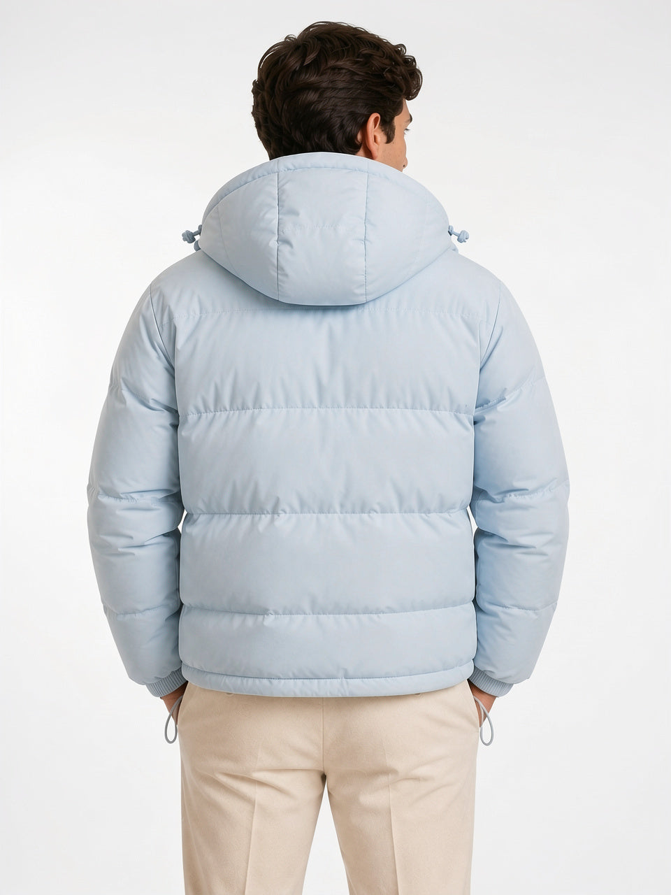 Homme Veste Doudoune Matelassée Capuche Chaude Manteau Hiver - 4